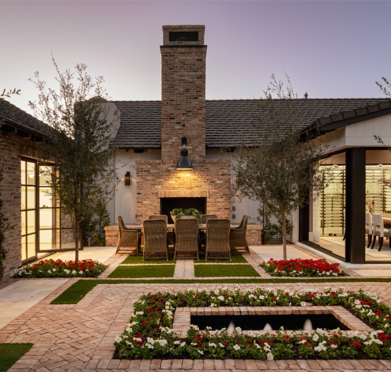 Luxury home backyard and landscape renovation